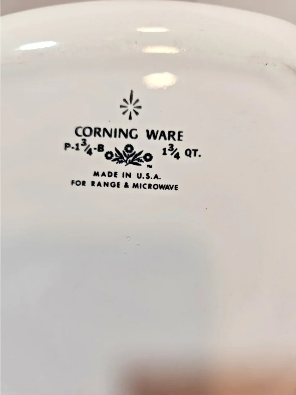Corning Ware Blue Cornflower Square Casserole  P-1 3/4-B - 1 3/4 Quarts - No Lid